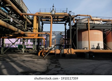 Almaty, Kazakhstan - 02.04.2021 : Compressed Air Purification And Drying Units For Heating Plants