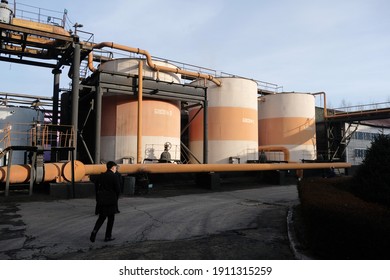 Almaty, Kazakhstan - 02.04.2021 : Compressed Air Purification And Drying Units For Heating Plants