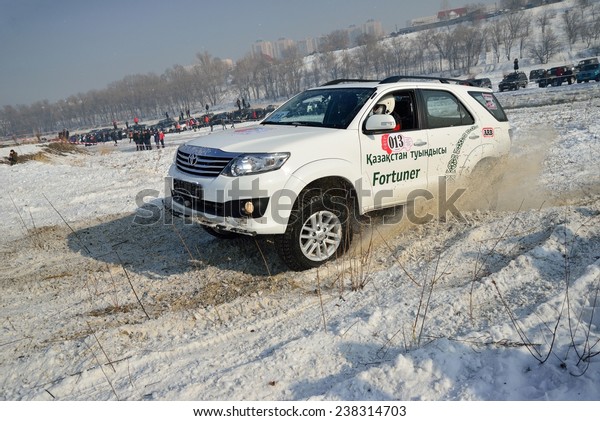ALMATY, KAZAKHSTAN -\
DECEMBER 16: Maslow Cup racing festival devoted to Kazakhstan\
Independence Day at Sairan reservoir in Almaty, Kazakhstan on Dec.\
16, 2014.