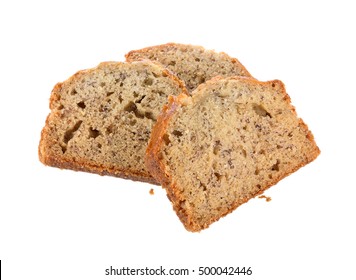 Almond Banana Bread On White Background