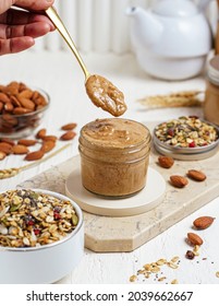 Almond Butter. Pure 100% Roasted Almond Butter. Good Quality Almond. Smooth Texture