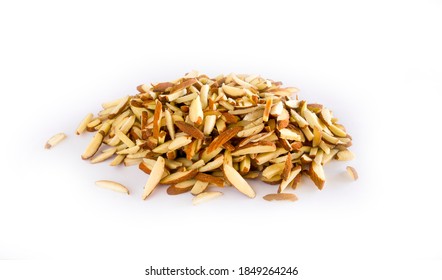 almond nuts stick with shell isolated on white background - Shutterstock ID 1849264246