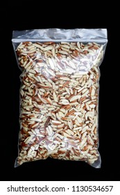 Almond Sticks In Plastic Zipper Bag.