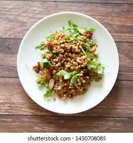 Almond Wheatberry Salad With Arugula