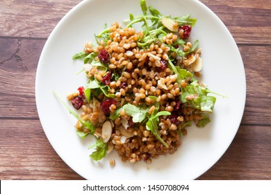 Almond Wheatberry Salad With Arugula