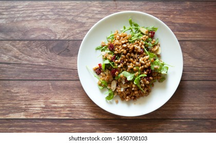 Almond Wheatberry Salad With Arugula