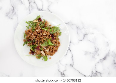 Almond Wheatberry Salad With Arugula