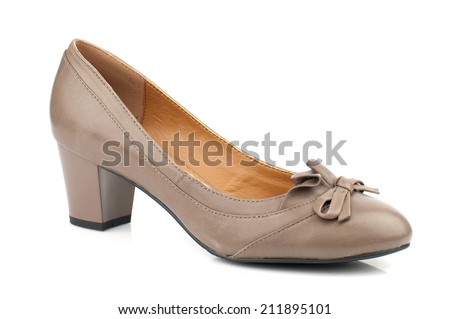 Almond women shoe isolated on white background.