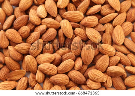 Almonds background