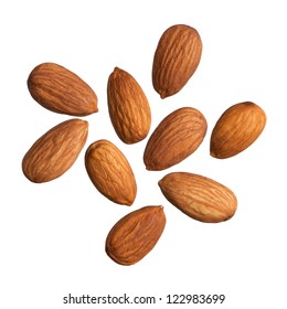 Almonds Isolated On White Background