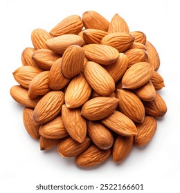 Almonds isolated on white background