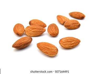 Almonds Isolated On White Background