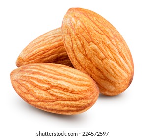 Almonds Nuts Isolated Clipping Path 