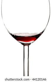 An Almost Empty Red Wine Glass