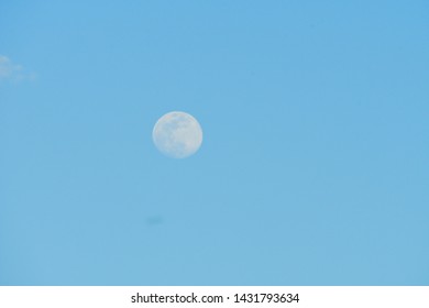 Almost Full Daytime Moon On Blue Stock Photo 1431793634 | Shutterstock