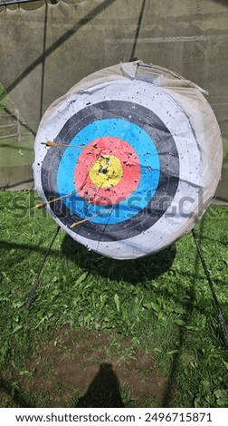 Almost getting the target with an arrow 