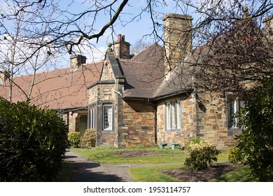 An Alms House On A Bright Sunny Day At Saville Park, Halifax, Calderdale, UK