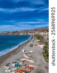 Almunecar beach Spain mirador view from Penones de San Cristobal Costa del Sol Mediterranean sea Andalusia