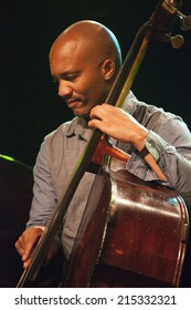 ALMUNECAR, GRANADA / SPAIN - JULY 21, 2014: Joshua Redman Quartet Playing Live Music, At XXVII International Jazz Festival Of Almunecar, Jazz In The Cost. Reuben Rogers, Bass.