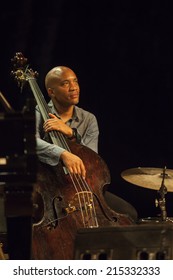 ALMUNECAR, GRANADA / SPAIN - JULY 21, 2014: Joshua Redman Quartet Playing Live Music, At XXVII International Jazz Festival Of Almunecar, Jazz In The Cost. Reuben Rogers, Bass.