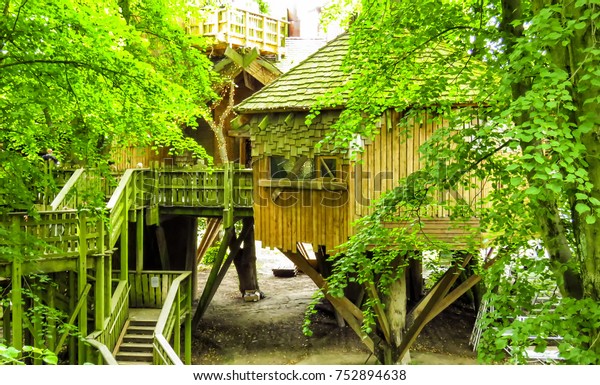 Alnwick Unique Treehouse Alnwick Garden English Stock Photo Edit