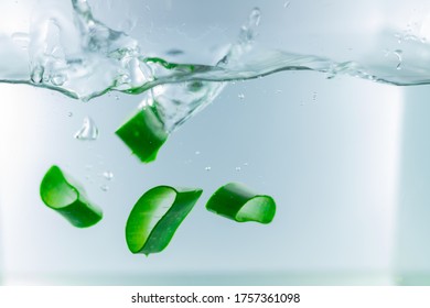 
Aloe Vera Falls In The Water.