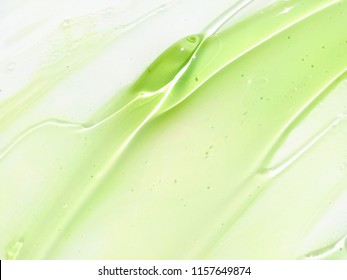 Aloe Vera Gel Smudge On A White Background