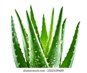 aloe vera, macro shot isolated on white background - Powered by Shutterstock