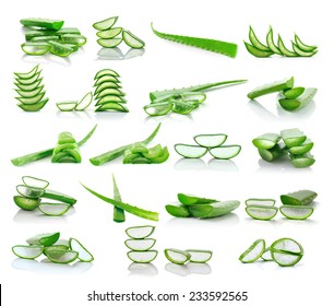 Aloe Vera On White Background