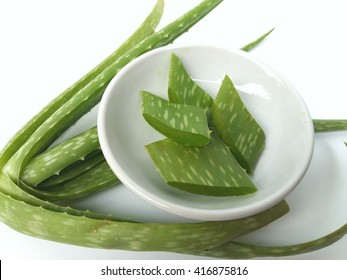 Aloe Vera On White Background Stock Photo 417291856 Shutterstock