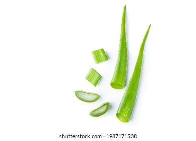 Aloe vera slice flat composition  on white isolated clipping path
 - Powered by Shutterstock