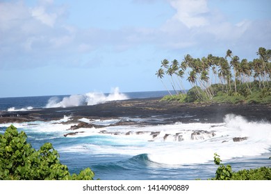 Alofaaga Blowholes In Savaii, Samoa