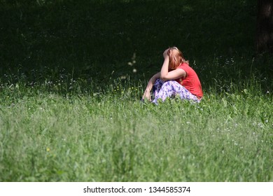 alone in the grass