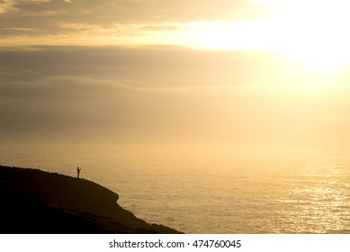 Alone at sunset.