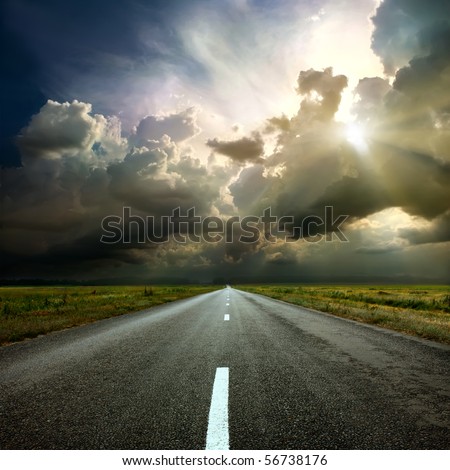 Similar – Image, Stock Photo road to nowhere | road to the moroccan hinterland