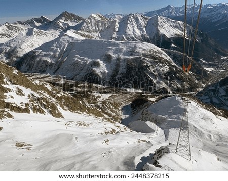 Similar – Image, Stock Photo Hikers climbing the Zugspitze