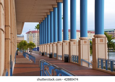 Along The Tampa River Walk On A Quiet Day