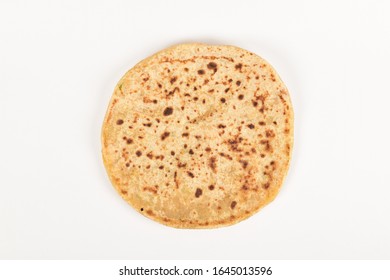 Aloo Paratha Isolated On White Background