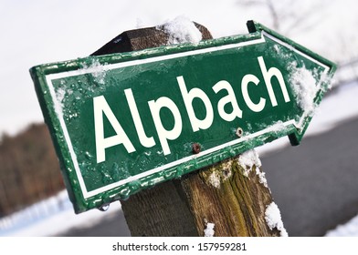 Alpbach Road Sign