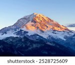 Alpenglow Sunset at Mount Rainier National Park