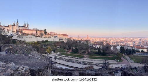 Lyon,Rhône Alpes, France
01 19 2020
Lyon's Panoramic Picture With A Roman Theatre And The 