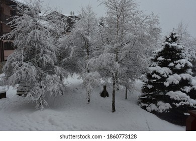 Alpes Snow Beautiful Landscape In Saint Martin De Belleville