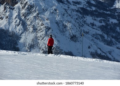 Alpes Snow Beautiful Landscape In Saint Martin De Belleville