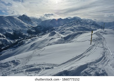 Alpes Snow Beautiful Landscape In Saint Martin De Belleville