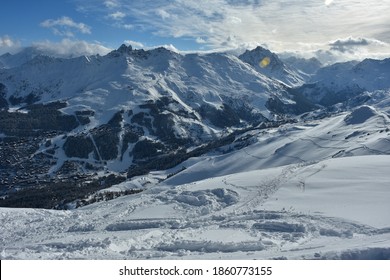 Alpes Snow Beautiful Landscape In Saint Martin De Belleville