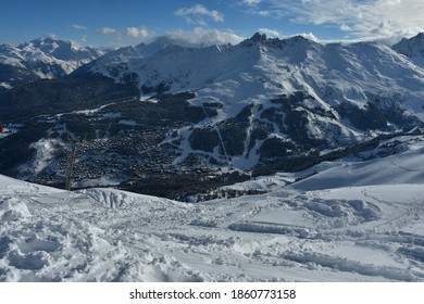 Alpes Snow Beautiful Landscape In Saint Martin De Belleville