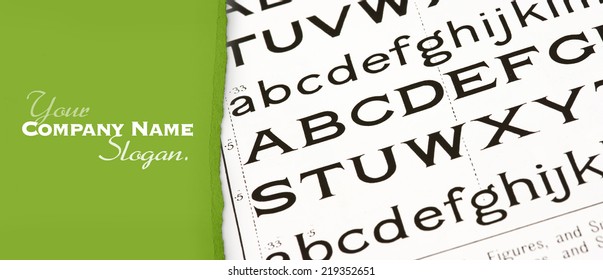 Alphabet Background In Black And Whit With Different Fonts