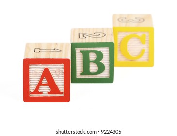 Alphabet Blocks Lined Spell Abc Isolated Stock Photo 9224305 | Shutterstock