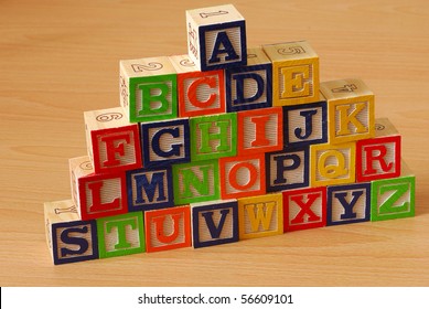 Alphabet blocks A to Z