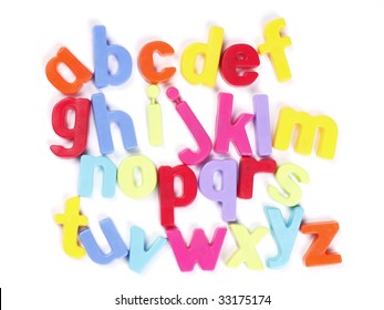 Alphabet, Colourful Fridge Magnets, Set Of Letters